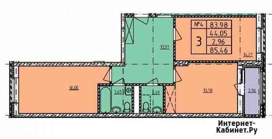 3-комнатная квартира, 86.9 м², 1/14 эт. на продажу в Нижнем Новгороде Нижний Новгород