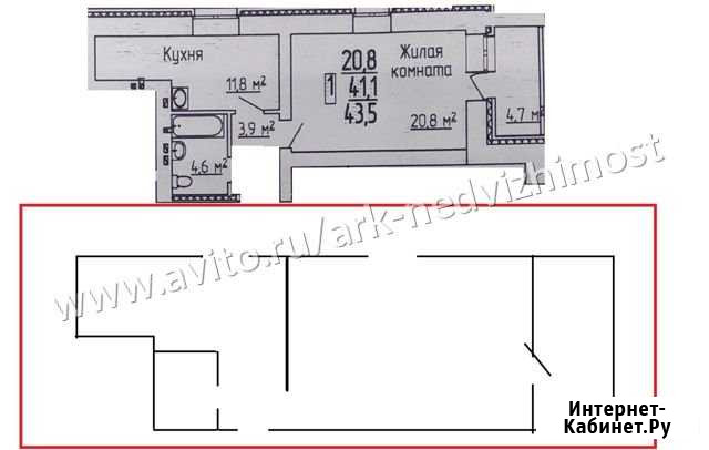 1-комнатная квартира, 45 м², 8/10 эт. на продажу в Благовещенске Амурской области Благовещенск - изображение 1