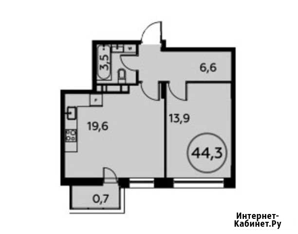 1-комнатная квартира, 44.3 м², 8/14 эт. на продажу в Коммунарке Коммунарка - изображение 1