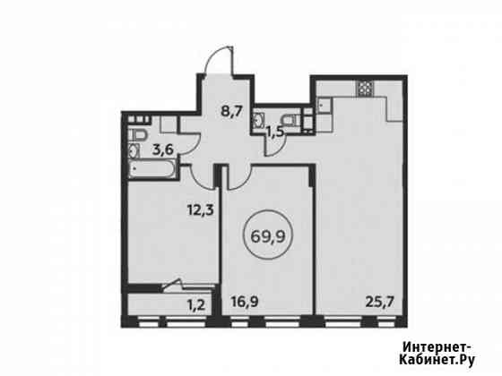 2-комнатная квартира, 69.9 м², 6/16 эт. на продажу в Коммунарке Коммунарка