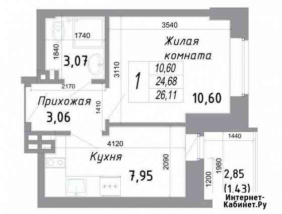 1-комнатная квартира, 28 м², 6/24 эт. на продажу в Ростове-на-Дону Ростов-на-Дону