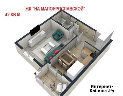 1-комнатная квартира, 42.1 м², 1/8 эт. на продажу в Калининграде Калининград - изображение 1