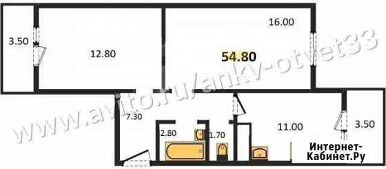 2-комнатная квартира, 54.8 м², 10/17 эт. на продажу во Владимире Владимир