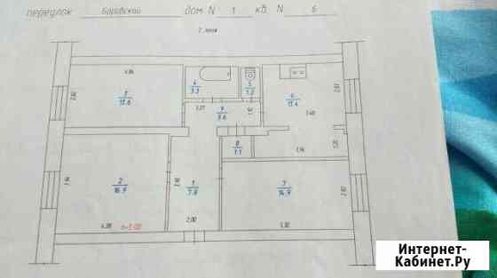 3-комнатная квартира, 76 м², 2/2 эт. на продажу в Прокопьевске Прокопьевск