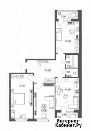 3-комнатная квартира, 79.5 м², 1/4 эт. на продажу в Токсово Токсово