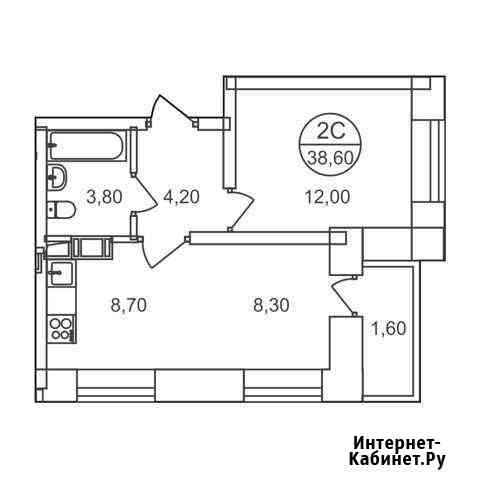 2-комнатная квартира, 38.6 м², 17/18 эт. на продажу в Люберцах Люберцы