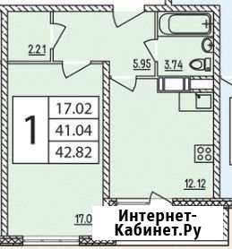 1-комнатная квартира, 42.1 м², 14/25 эт. на продажу в Жуковском Жуковский - изображение 1