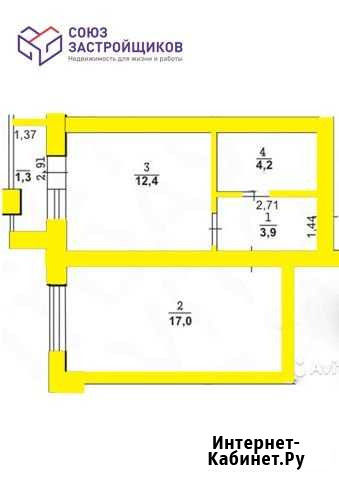 1-комнатная квартира, 40.2 м², 2/3 эт. на продажу в Оренбурге Оренбург - изображение 1