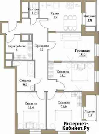 4-комнатная квартира, 103.7 м², 15/17 эт. на продажу в Москве Москва