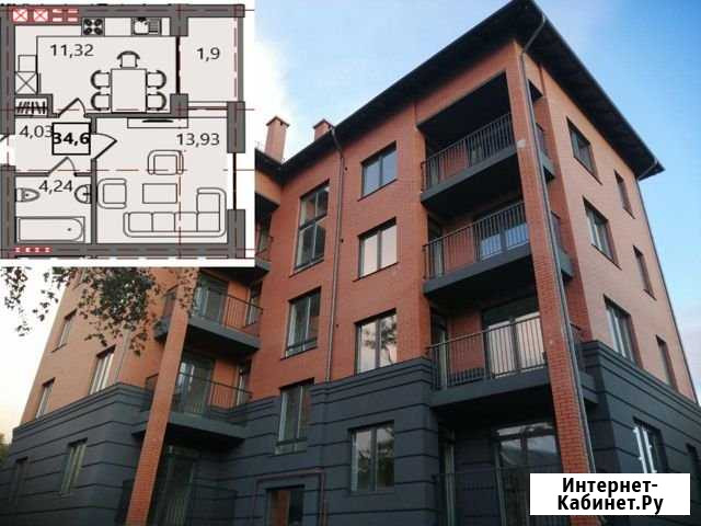 1-комнатная квартира, 35 м², 3/4 эт. на продажу в Калининграде Калининград - изображение 1