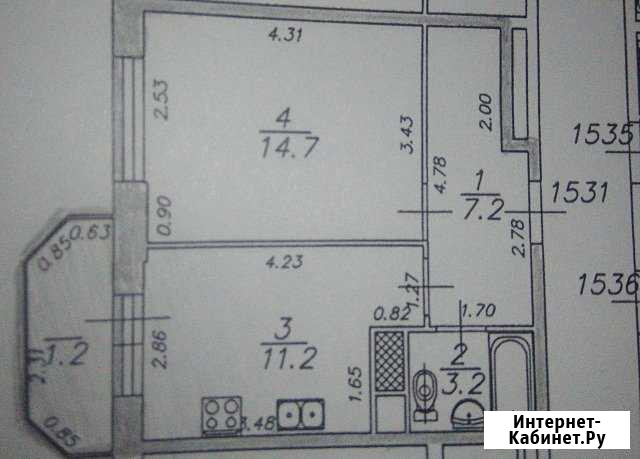 1-комнатная квартира, 36.3 м², 19/24 эт. на продажу в Пушкине Пушкин - изображение 1