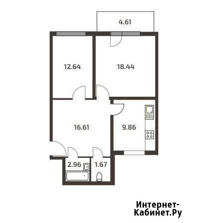 2-комнатная квартира, 64.5 м², 1/3 эт. на продажу в Токсово Токсово - изображение 1