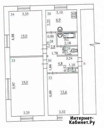 Комната 28.6 м² в 3-ком. кв., 1/2 эт. на продажу в Самаре Самара