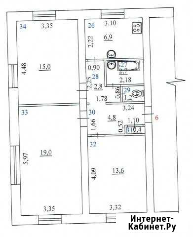 Комната 28.6 м² в 3-ком. кв., 1/2 эт. на продажу в Самаре Самара - изображение 1