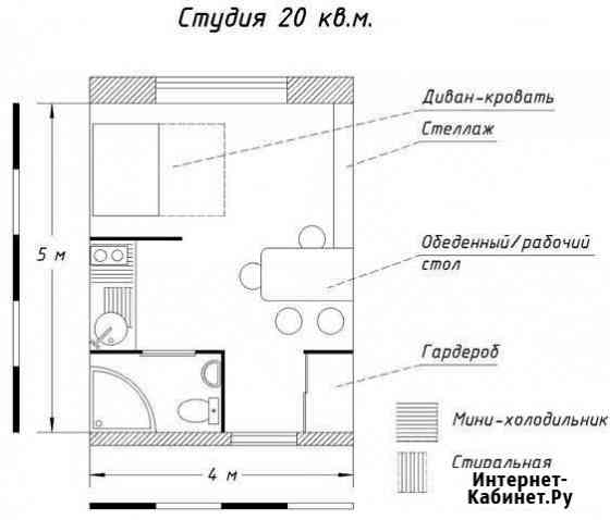 Квартира-студия, 21 м², 2/3 эт. на продажу в Сочи Сочи