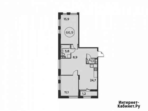 2-комнатная квартира, 66.9 м², 13/16 эт. на продажу в Коммунарке Коммунарка