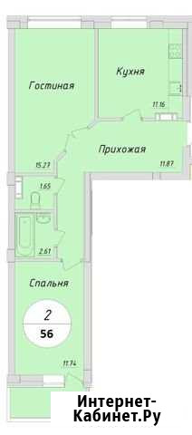 2-комнатная квартира, 56 м², 2/12 эт. на продажу в Новосибирске Новосибирск - изображение 1