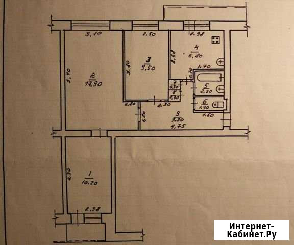 3-комнатная квартира, 58.6 м², 3/9 эт. на продажу в Волгограде Волгоград - изображение 1