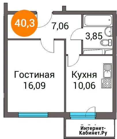 1-комнатная квартира, 40.3 м², 9/14 эт. на продажу в Правдинском Правдинский - изображение 1