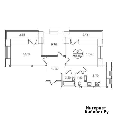 3-комнатная квартира, 65.5 м², 10/18 эт. на продажу в Люберцах Люберцы - изображение 1