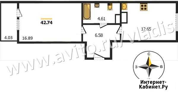 1-комнатная квартира, 41.7 м², 13/17 эт. на продажу во Владимире Владимир - изображение 1
