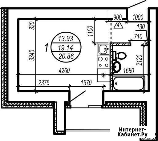 1-комнатная квартира, 20.9 м², 5/9 эт. на продажу в Хабаровске Хабаровск - изображение 1