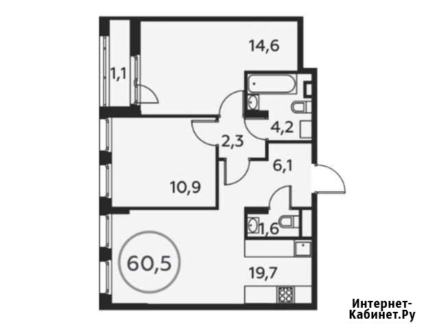 2-комнатная квартира, 60.5 м², 8/16 эт. на продажу в Коммунарке Коммунарка - изображение 1