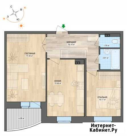 2-комнатная квартира, 55.8 м², 1/10 эт. на продажу в Каменске-Уральском Каменск-Уральский - изображение 1
