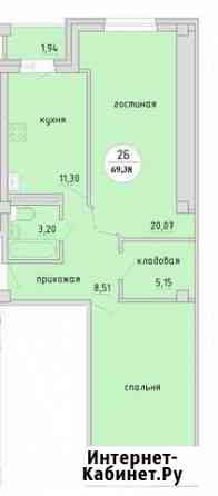 2-комнатная квартира, 69 м², 5/6 эт. на продажу в Новосибирске Новосибирск