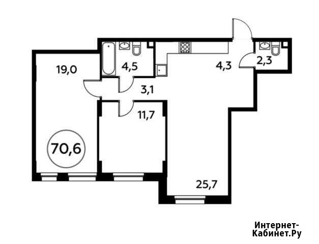 2-комнатная квартира, 70.6 м², 2/16 эт. на продажу в Коммунарке Коммунарка - изображение 1