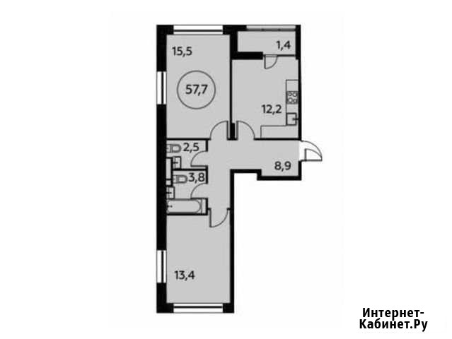 2-комнатная квартира, 57.7 м², 9/14 эт. на продажу в Коммунарке Коммунарка - изображение 1