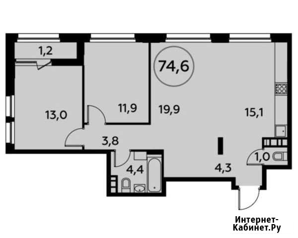 3-комнатная квартира, 74.6 м², 8/16 эт. на продажу в Коммунарке Коммунарка - изображение 1