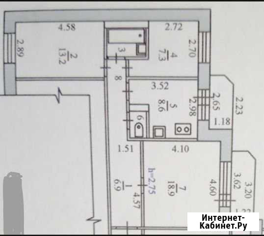 3-комнатная квартира, 63 м², 14/15 эт. на продажу в Благовещенске Амурской области Благовещенск - изображение 1