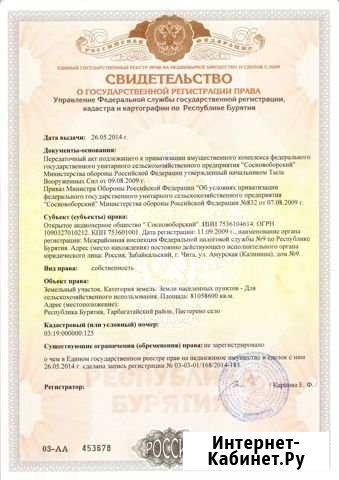 Участок СНТ, ДНП 810586 сот. на продажу в Улан-Удэ Улан-Удэ - изображение 1