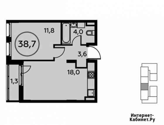 1-комнатная квартира, 38.7 м², 11/14 эт. на продажу в Коммунарке Коммунарка