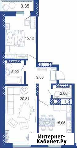 2-комнатная квартира, 69.3 м², 4/16 эт. на продажу в Астрахани Астрахань - изображение 1