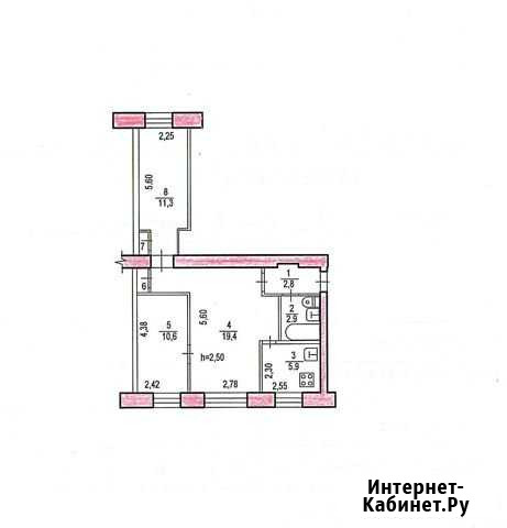 3-комнатная квартира, 54 м², 1/5 эт. на продажу в Хабаровске Хабаровск - изображение 1