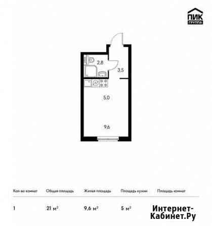 1-комнатная квартира, 21 м², 18/33 эт. на продажу в Красногорске Московской области Красногорск