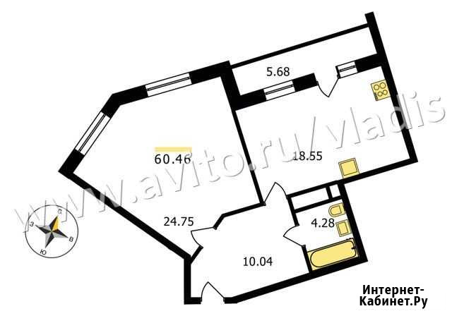 1-комнатная квартира, 60.5 м², 10/18 эт. на продажу во Владимире Владимир - изображение 1