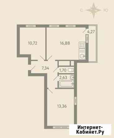 2-комнатная квартира, 53.7 м², 8/17 эт. на продажу в Видном Видное