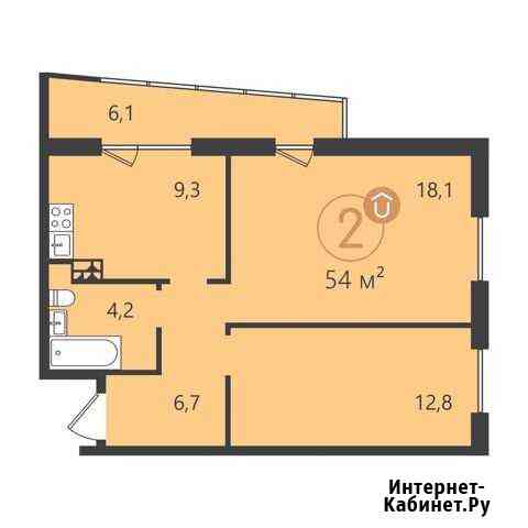 2-комнатная квартира, 54 м², 5/12 эт. на продажу в Екатеринбурге Екатеринбург