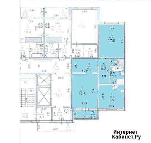 2-комнатная квартира, 68.9 м², 6/17 эт. на продажу в Нижнем Новгороде Нижний Новгород