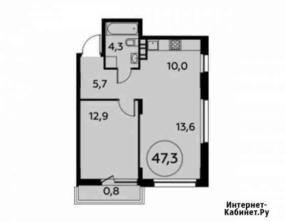 2-комнатная квартира, 47.3 м², 4/16 эт. на продажу в Коммунарке Коммунарка