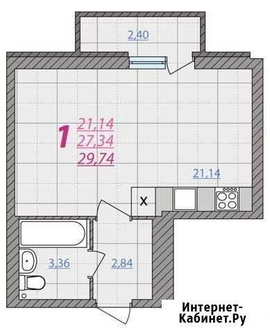 1-комнатная квартира, 29.7 м², 16/18 эт. на продажу в Твери Тверь - изображение 1