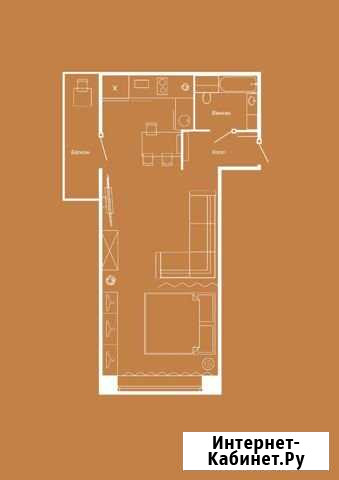 Квартира-студия, 36 м², 6/9 эт. на продажу в Кудрово Кудрово - изображение 1