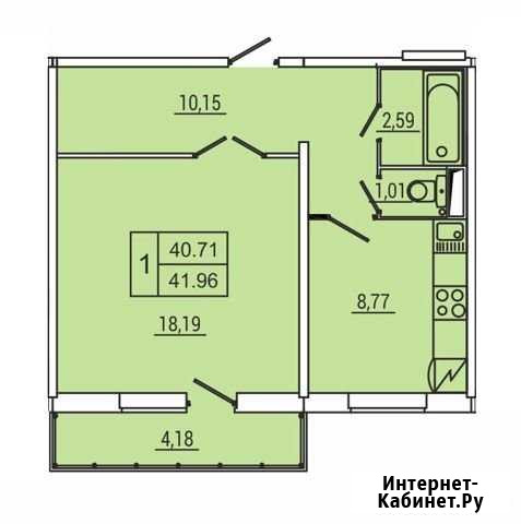 1-комнатная квартира, 42 м², 5/14 эт. на продажу в Красноярске Красноярск - изображение 1