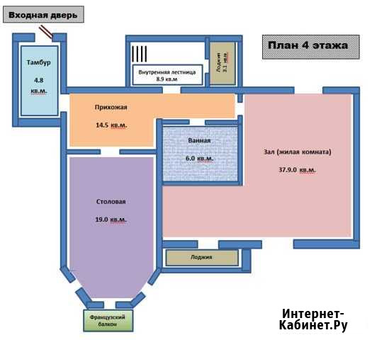 4-комнатная квартира, 189 м², 4/5 эт. на продажу в Брянске Брянск - изображение 1