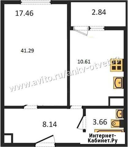 1-комнатная квартира, 41.3 м², 2/18 эт. на продажу во Владимире Владимир - изображение 1