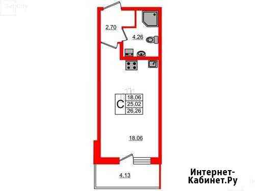 Квартира-студия, 25 м², 1/25 эт. на продажу в Санкт-Петербурге Санкт-Петербург