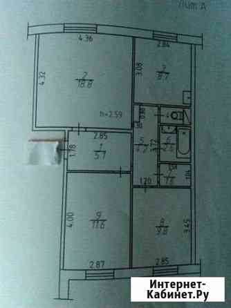 3-комнатная квартира, 63 м², 1/5 эт. на продажу в Красноярске Красноярск